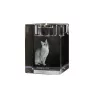 Singapura - Bougeoir avec photo de chat, porte bougie en cristal, cadeau personnalisé par la marque Art-Dog