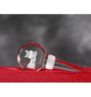 Sibirische Katze - Kristallflaschenverschluss mit Katze, einzigartiger Weinverschluss mit Foto, personalisiertes Geschenk für Sommelier der Marke Art-Dog