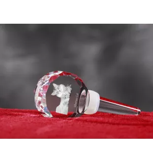 Sibirische Katze - Kristallflaschenverschluss mit Katze, einzigartiger Weinverschluss mit Foto, personalisiertes Geschenk für Sommelier der Marke Art-Dog