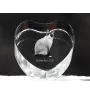 Schneeschuh-Katze - Kristalluhr mit Katzenbild, Herzregal-Uhr, personalisierte Standuhr von Art-Dog.