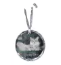 Chat de Sibérie - boule de Noël en cristal avec une photo, photo d'un chat dans le cristal, décoration personnalisée pour sapin de Noël de la marque Art-Dog