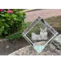 Chat de Sibérie - un cube en cristal avec une photo de chat, une photo de cheval dans le cristal, un presse-papiers cubique de la marque Art-Dog