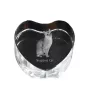 Singapura Cat - crystal clock with a picture of a cat, heart-shaped shelf clock, personalized standing clock by Art-Dog brand