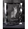 Chat Singapour - cristal avec une photo de chat, une statuette en verre avec une photo, un cadre exceptionnel avec une photo de la marque Art-Dog