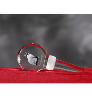 Chat Snowshoe - Bouchon de bouteille en cristal avec chat, bouchon de vin unique avec photo, cadeau personnalisé pour sommelier par la marque Art-Dog