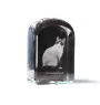 Chat Snowshoe - un cube en cristal avec une photo, une photo de chat dans le cristal, un presse-papiers cubique de la marque Art-Dog