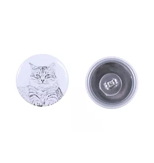 Siberian Cat - earrings with a beloved cat, own photo, perfect gadget for cat lovers from the Art.-Dog brand.