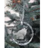 Snowshoe Cat - crystal bauble with a photo, photo of a cat in crystal, personalized Christmas tree ornament by Art-Dog brand