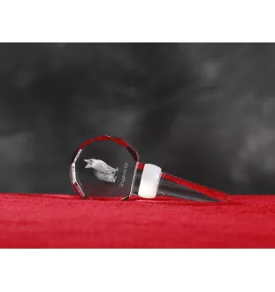 Chat Singapour - Bouchon de bouteille en cristal avec chat, bouchon de vin unique avec photo, cadeau personnalisé pour sommelier par la marque Art-Dog