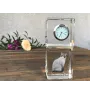 Snowshoe Cat - crystal clock with a photo, photo of a cat in crystal, personalized desk clock by Art-Dog brand