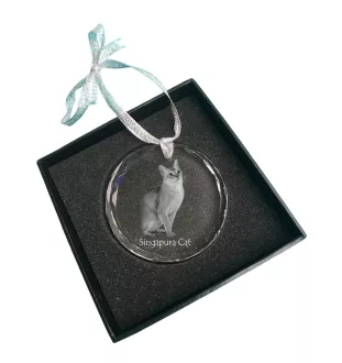 Kot singapurski medal kryształowy z kotem Art-Dog
