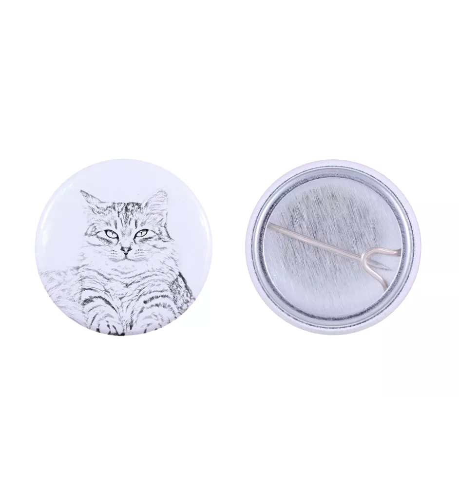 Siberian Cat - backpack decoration, personalized badge, perfect gadget for animal lovers by Art-Dog brand