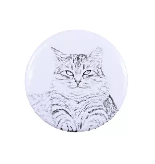 Sibirische Katze Rucksack decoration, personalized badge, perfect gadget for animal lovers from the Art-Dog brand