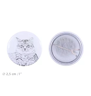 Siberian Cat - backpack decoration, personalized badge, perfect gadget for animal lovers by Art-Dog brand