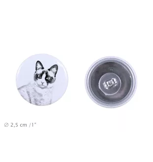 Chat Snowshoe - boucles d'oreilles avec votre chat bien-aimé, photo personnelle, accessoire parfait pour les amoureux des chats de la marque Art.-Dog