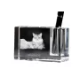 Siberian Cat - Pen stand, crystal organiser with cat photo, unique desk decoration by Art-Dog brand