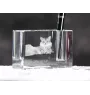 Siberian Cat - Pen stand, crystal organiser with cat photo, unique desk decoration by Art-Dog brand