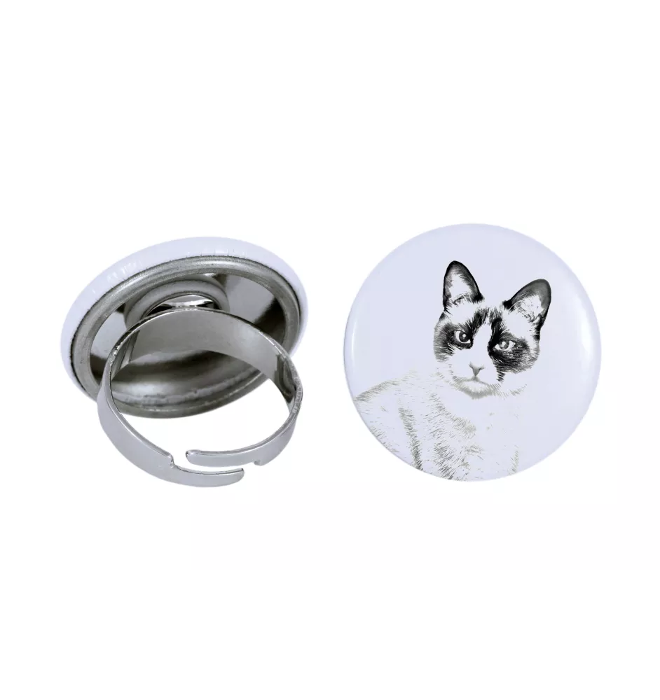 Snowshoe Cat - unique ring, handmade, women's jewelry by Art-Dog