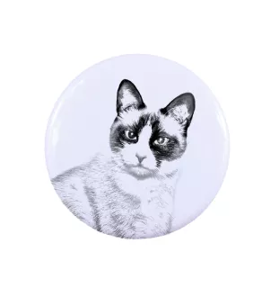 Chat Snowshoe - un accessoire de sac à dos, un badge personnalisé, l'accessoire parfait pour les amoureux des animaux de la marque Art-Dog