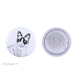 Snowshoe Cat - backpack decoration, personalized badge, perfect gadget for animal lovers by Art-Dog brand