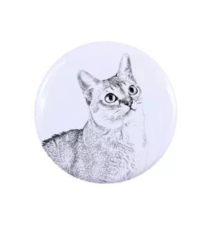 Singapura Katze Rucksack decoration, personalized badge, perfect gadget for animal lovers from the Art-Dog brand