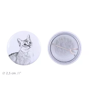 Singapura Katze Rucksack decoration, personalized badge, perfect gadget for animal lovers from the Art-Dog brand