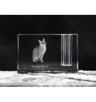 Kot singapurski penholder kryształowy z kotem Art-Dog