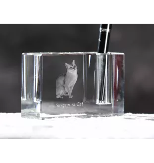 Kot singapurski penholder kryształowy z kotem Art-Dog