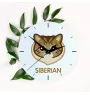 Siberian - MDF clock with graphics and the Art-Dog brand name