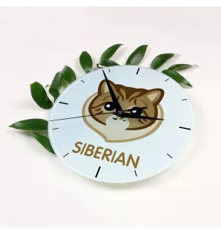 Sibirische - MDF-Uhr mit Grafik und Logo der Marke Art-Dog