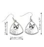 Chat Snowshoe - boucles d'oreilles avec un chat, boucles d'oreilles pendantes avec une image, bijoux personnalisés avec l'impression de la marque Art-Dog