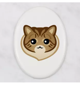 Sibirische - Grabplatte aus Keramik mit Grafik und Schriftzug der Marke Art-Dog