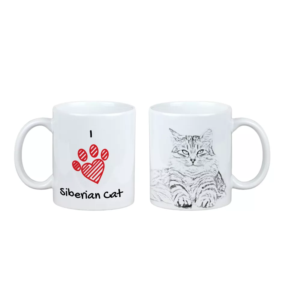 Sibirische - Tasse mit Katze, entzückende Tasse mit Grafik, Geschenk mit Ihrem Foto von der Marke Art-Dog