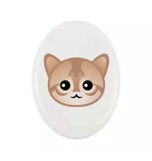 Singapura - ceramic tombstone plaque with graphics and inscription by Art-Dog brand