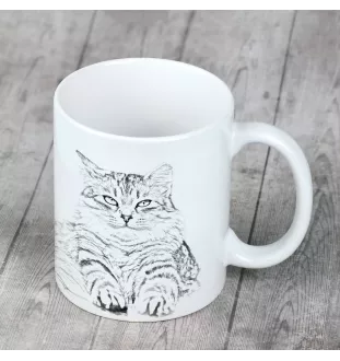 Siberian - cup with a cat, cute cup with graphics, a gift with your photo from the Art-Dog brand