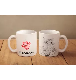 Siberian - cup with a cat, cute cup with graphics, a gift with your photo from the Art-Dog brand