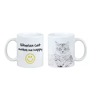 Siberian - cat mug, cheerful mug for a dog lover, personalized gift from the Art-Dog brand