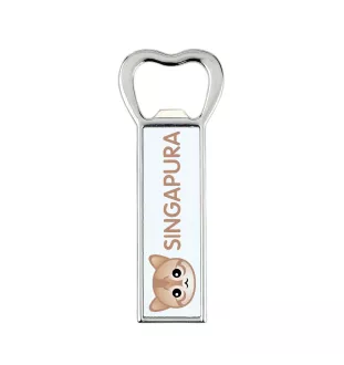Singapura - Flaschenöffner mit Grafik und Logo der Marke Art-Dog