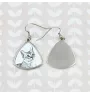 Chat Singapour - boucles d'oreilles avec un chat, boucles d'oreilles pendantes avec une image, bijoux personnalisés avec l'impression de la marque Art-Dog