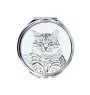 Siberian Cat - pocket mirror with a cat, personalized mirror for a purse, compact mirror with Art-Dog brand print