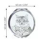 Chat de Sibérie - miroir de poche avec un chat, miroir personnalisé pour sac à main, miroir compact avec impression de la marque Art-Dog