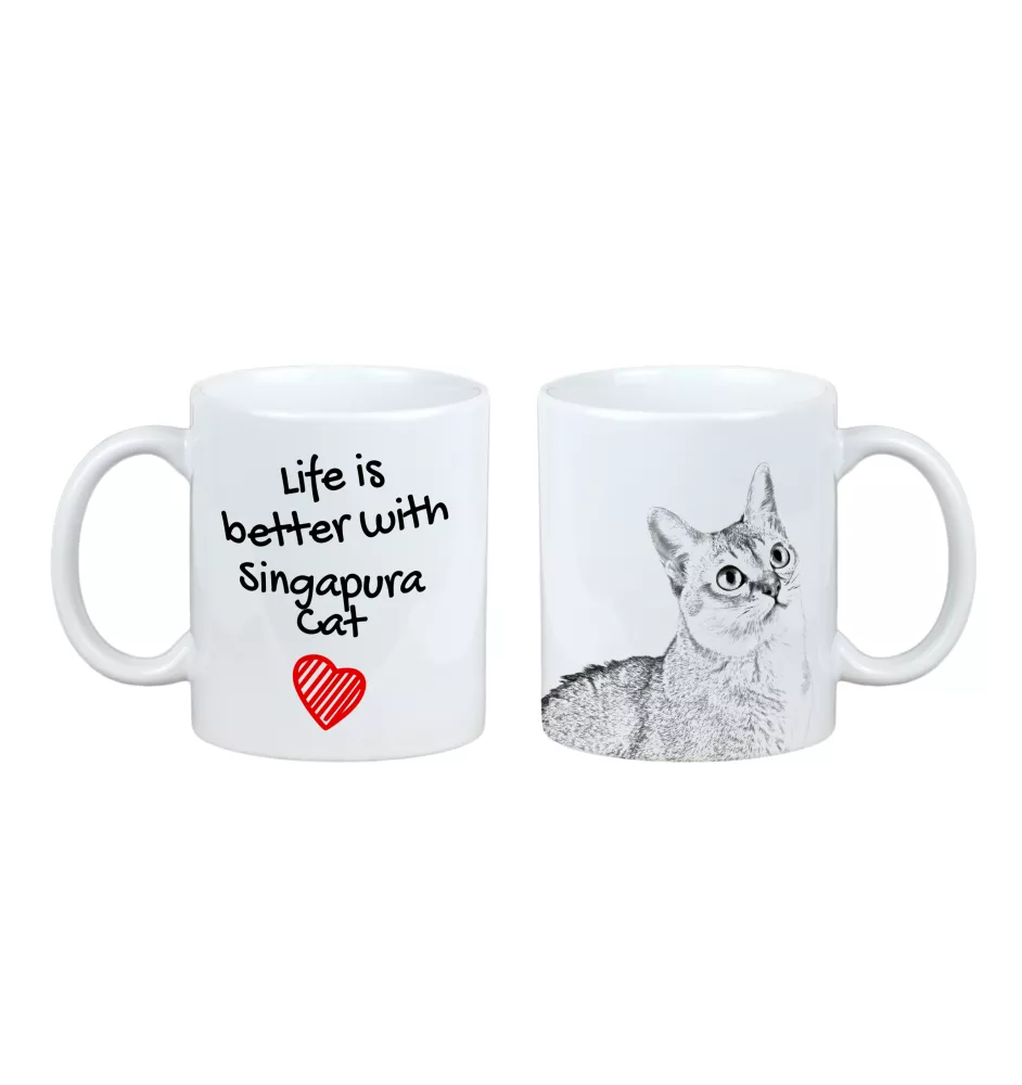 Singapura - Tasse mit Katze, Tasse mit Bild, personalisiertes Geschenk der Marke Art-Dog