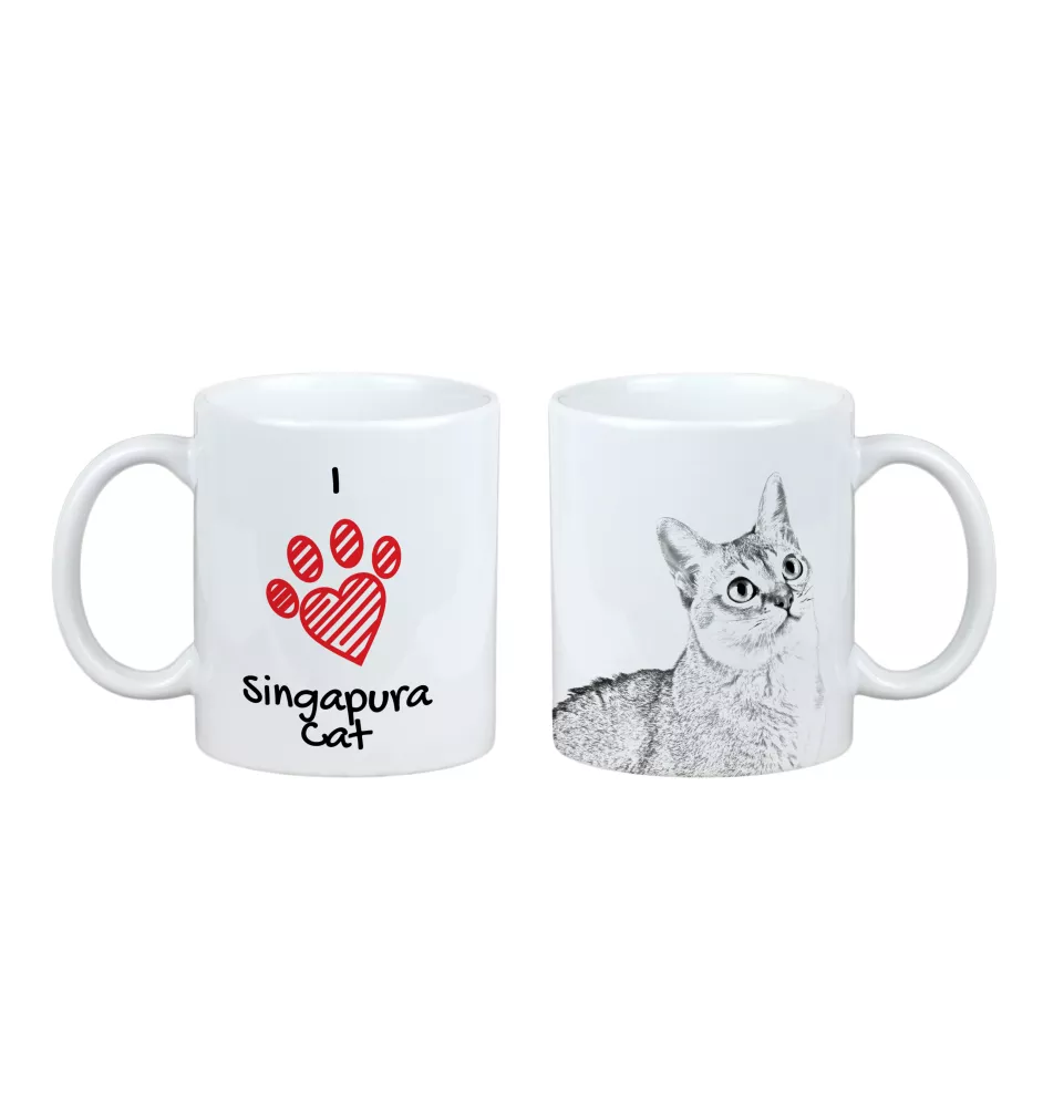 Singapura - tasse avec un chat, une tasse adorable avec une illustration, un cadeau avec votre photo de la marque Art-Dog