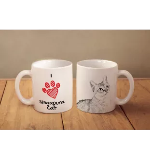 Singapura - cup with a cat, cute cup with graphics, a gift with your photo from the Art-Dog brand
