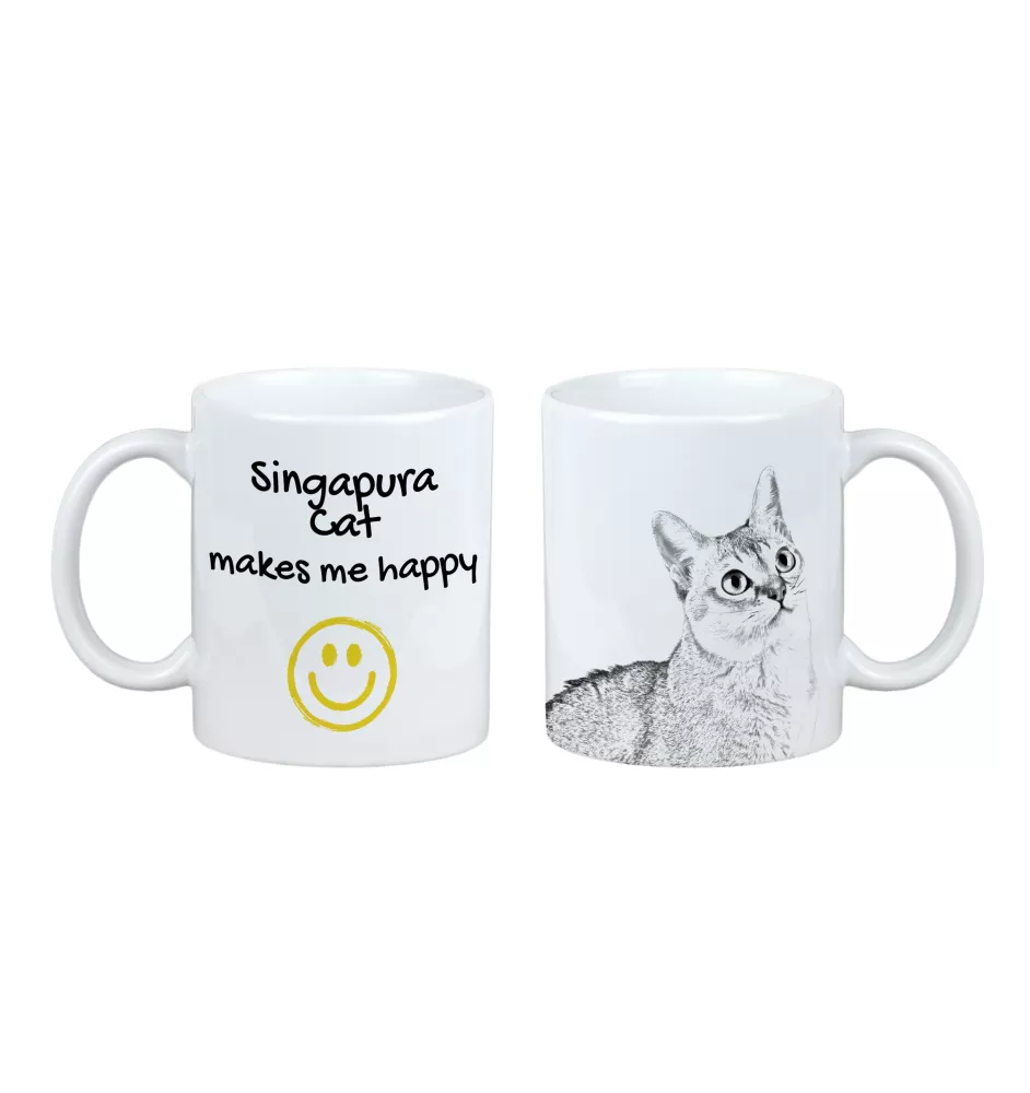 Singapura - tasse avec un chat, une tasse joyeuse pour les amoureux des chiens, un cadeau personnalisé de la marque Art-Dog
