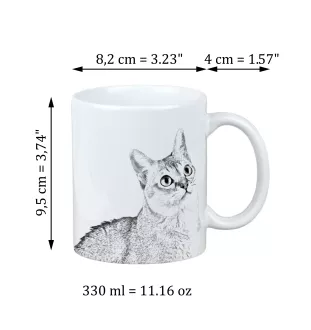 Singapura - Tasse mit Katze, fröhliche Tasse für Hundefreunde, personalisiertes Geschenk der Marke Art-Dog