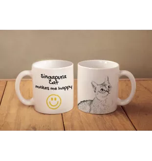 Singapura - cat mug, cheerful mug for a dog lover, personalized gift from the Art-Dog brand