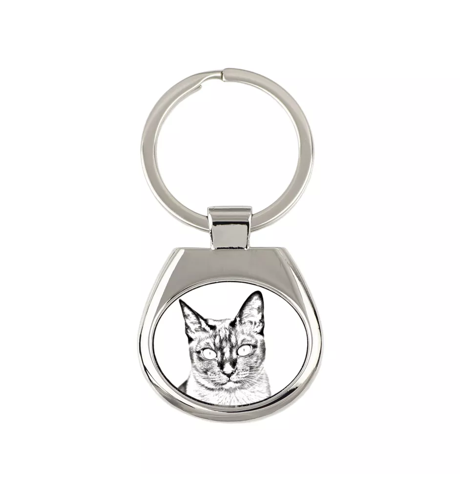 Tonkinese Cat - keychain with a cat, keychain with a print, personalized pendant from the Art-Dog brand