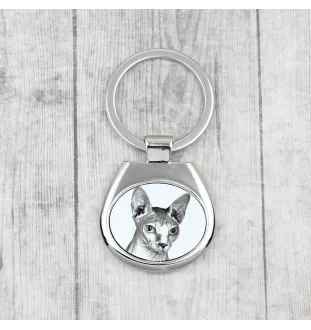 Sphynx - porte-clés avec un chat, porte-clés imprimé, breloque personnalisée de la marque Art-Dog