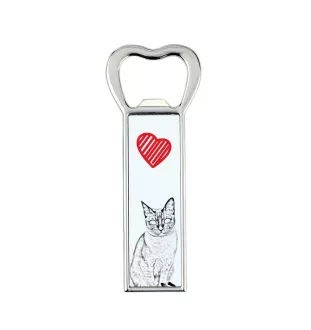 Chat tonkinois - ouvre-bouteille avec un chat, ouvre-bouteille personnalisé pour le réfrigérateur, cadeau unique pour homme de la marque Art-Dog